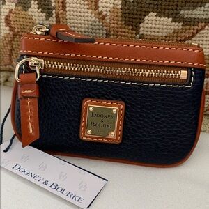 NWT - Dooney & Bourke BLACK Leather Coin Pouch